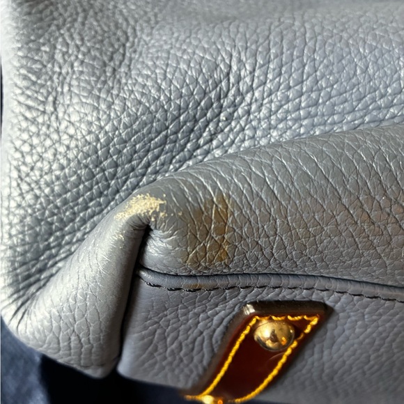 Dooney and Burke Stylish Blue Leather Shoulder Bag - Picture 4 of 10